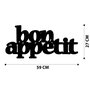 Wallity Bon Appetit 2 Accesorio Decorativo de Pared de Metal Negro